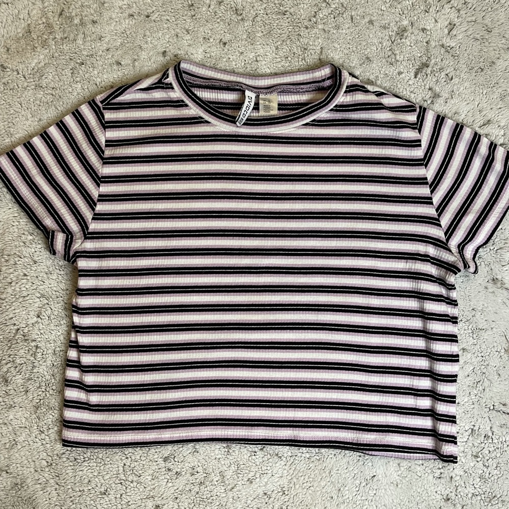 (3 for $20) / H&M - Divided Striped Crop Top